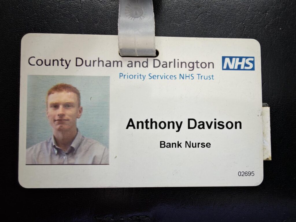 An NHS ID badge